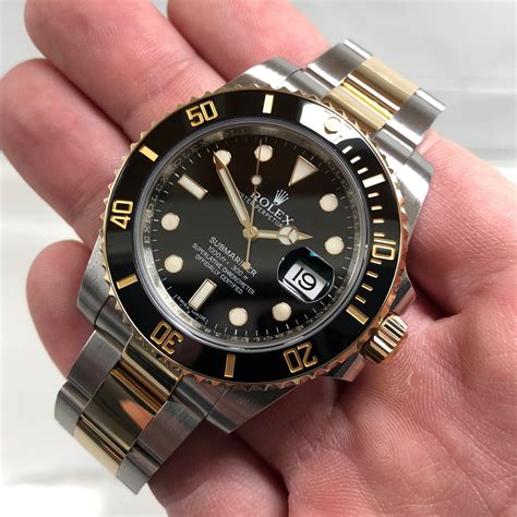 rolex submariner two tone black face|rolex submariner two tone 41mm.